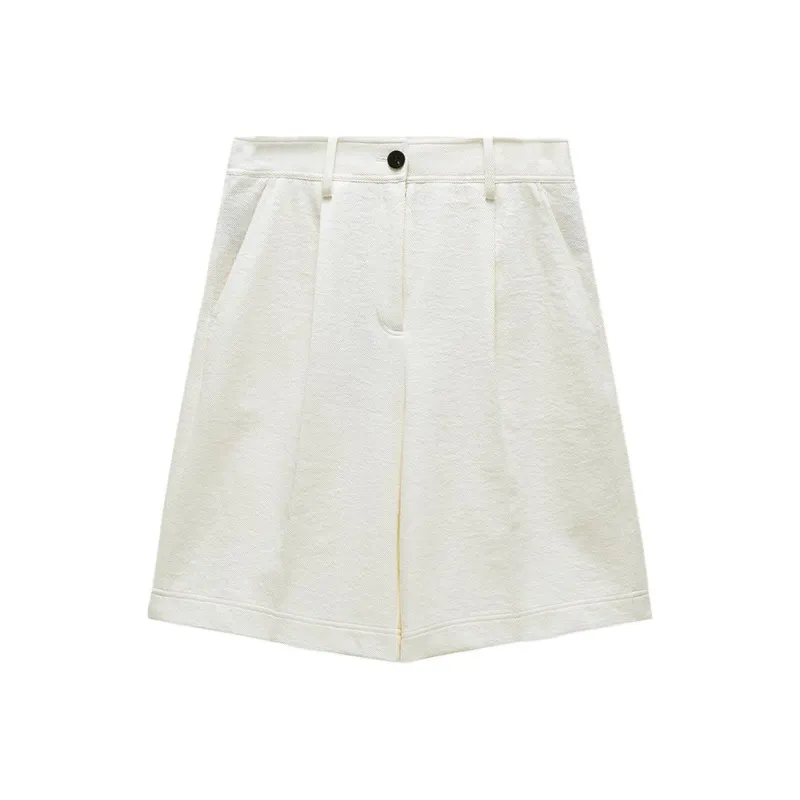 INSUN Casual Shorts Women's White-0