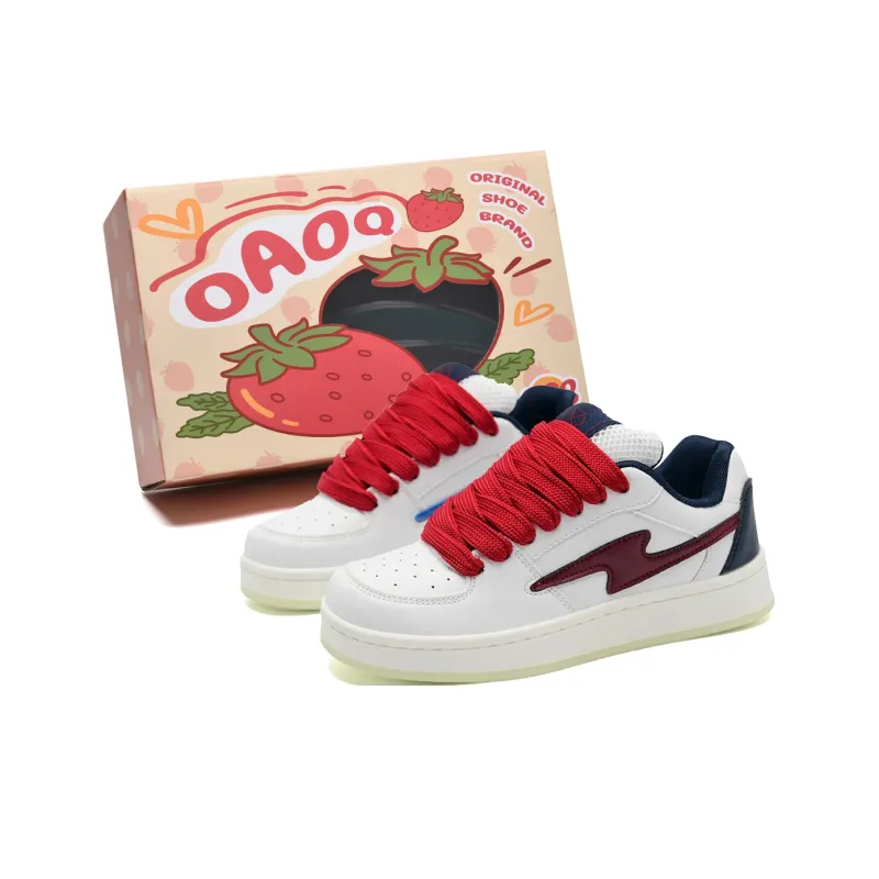 OAOQ Slip Resistant Cushioning Abrasion Resistant Lightweight Breathable Low Top Skateboard Shoes Unisex-12