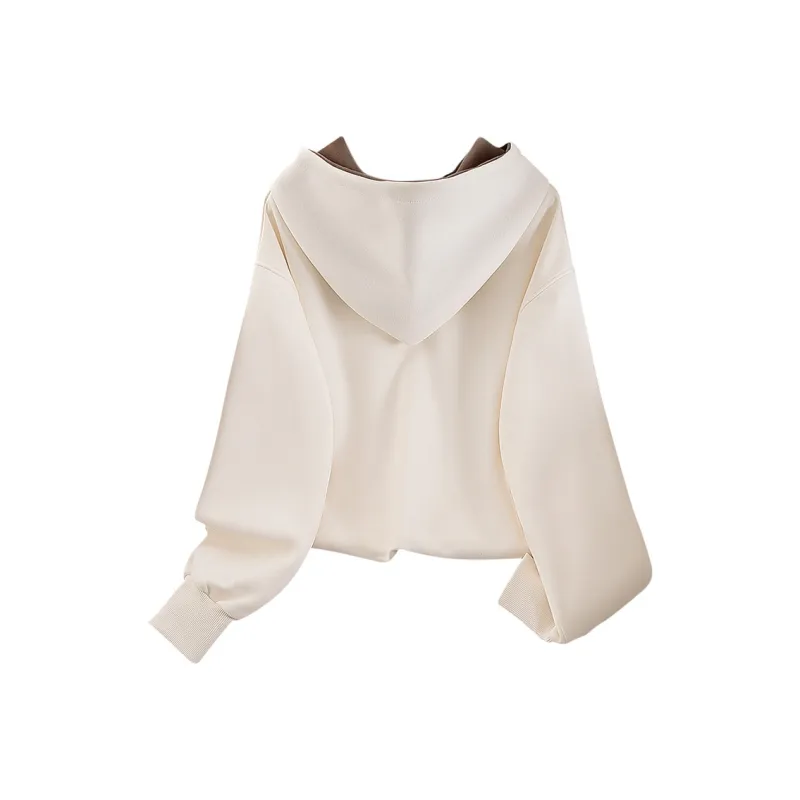 Cypress House Sweatshirt Women's Ecru & Dark Coffee-1