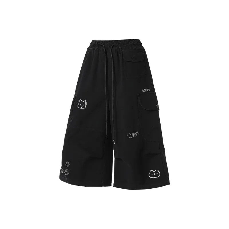Qnxeey Cargo Shorts Unisex-3