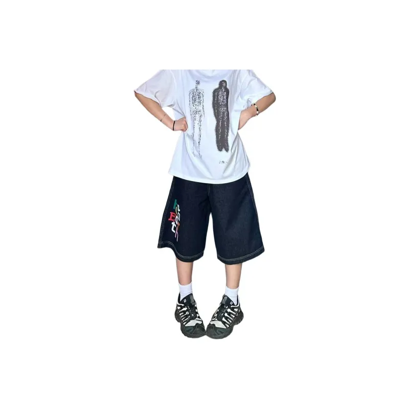 KOKO BASE Denim Shorts Unisex Dark Blue-1