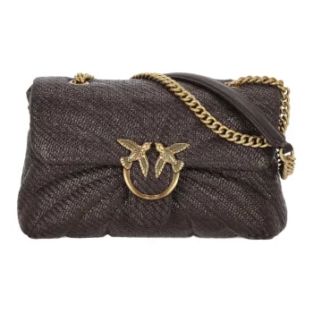 PINKO Polypropylene With Polyester Shoulder Bag Women's Dark Brown