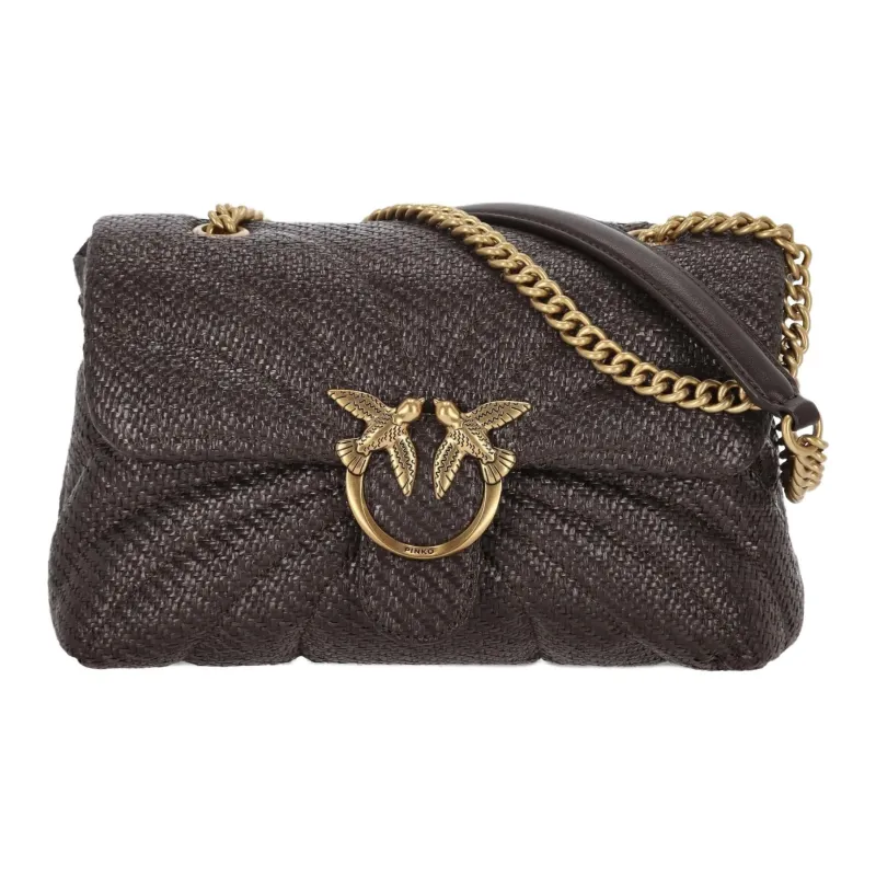 PINKO Polypropylene With Polyester Shoulder Bag Women's Dark Brown-0