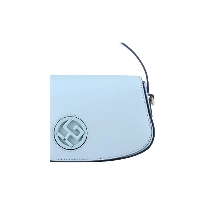 HONGU Cow Leather Shoulder Bag, Crossbody Bag, Handbag Trumpets Women's Moonstone Blue-4