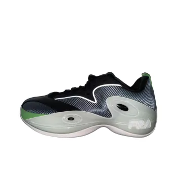 FILA FUSION Performance Anti Slip Wear Resistant Low Top Basketball Shoes Men's Black Green