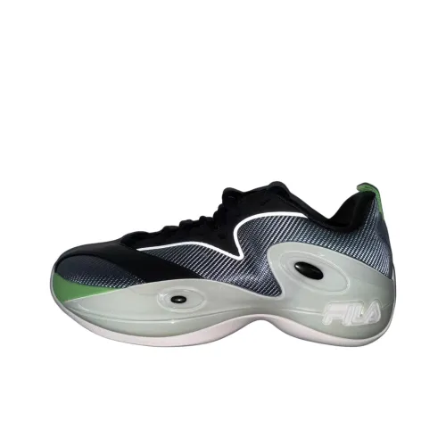 FILA FUSION Performance Anti Slip Wear Resistant Low Top Basketball Shoes Men's Black Green