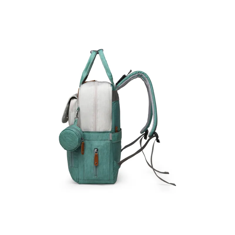 Meow In The Grass Nylon Backpack Unisex Dark Gray/Green & Gray/Light Gray/Blue/Black & Gray/Black-4