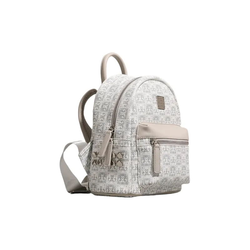 OCTSUI PU One Shoulder Portable Backpack Women's Ecru-4