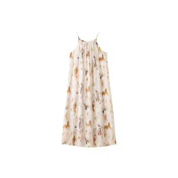 SNOWFORTE Slip Dresses Women's Blended Print