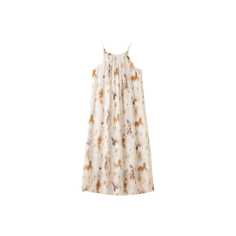 SNOWFORTE Slip Dresses Women's Blended Print-0
