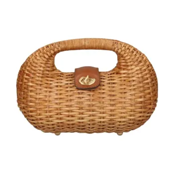 CULT GAIA Lydia Woven Basket Tote Bag