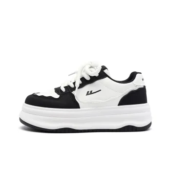 Warrior Anti Slip Wear Resistant Low Top Skateboard Shoes Women's White Black