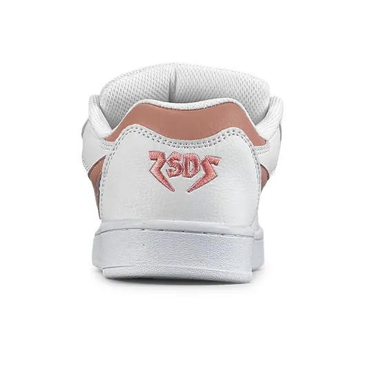 LuzaoT SUPER DRAG Low Top Skateboard Shoes Women's White Brick Red-4