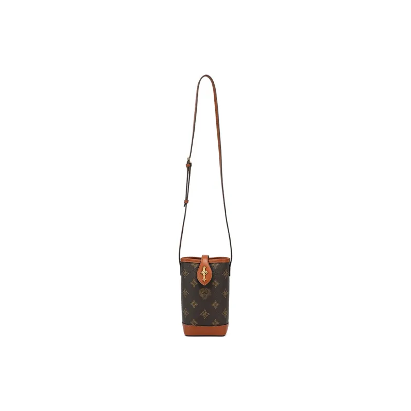 Ed Hardy PVC For Microfiber Cell Phone Pouch Regular Women's Coffee-5