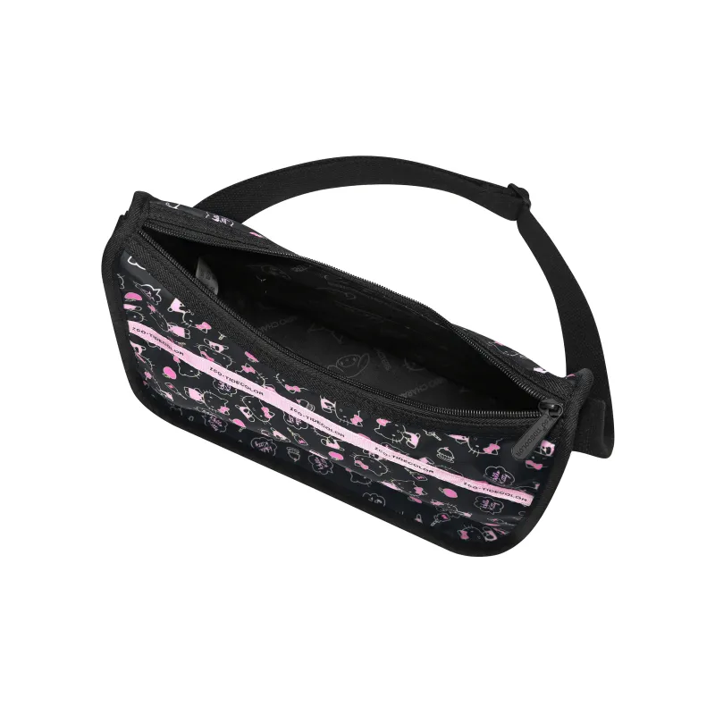 Zgo Hello Kitty Polyester Shoulder Bag Women's Black Pink-2