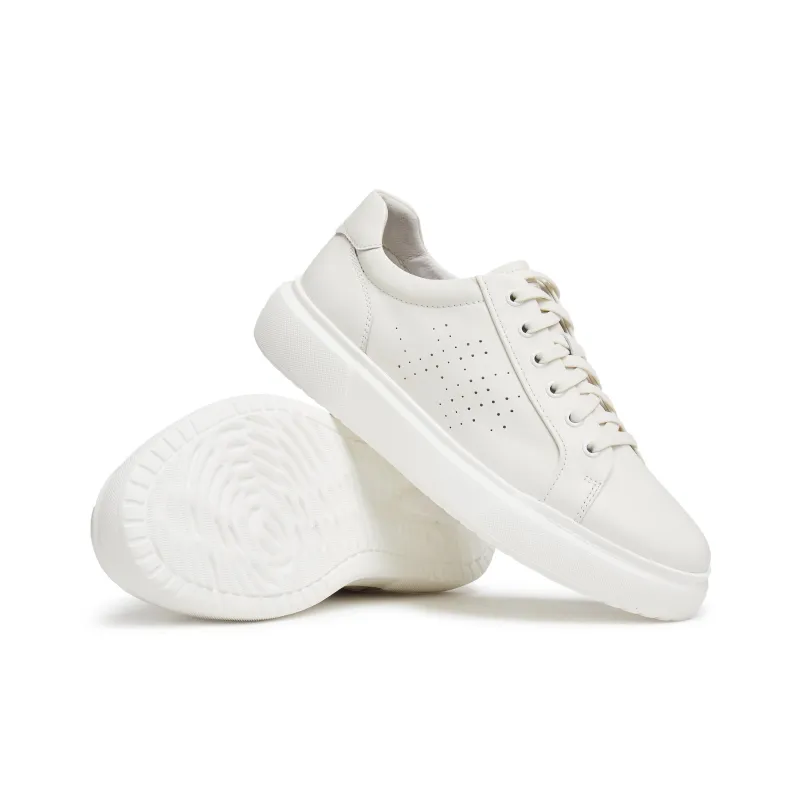 Teenmix Anti Slip Wear Resistant Low Top Skateboard Shoes Men's White-4
