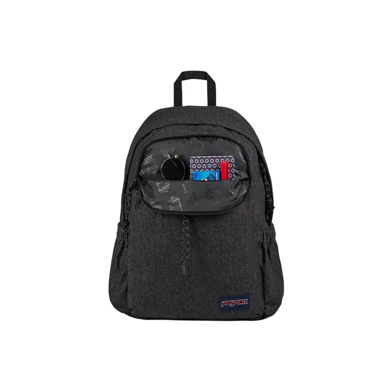 JanSport Recycled Polyester Backpack Men's Black Gray-6