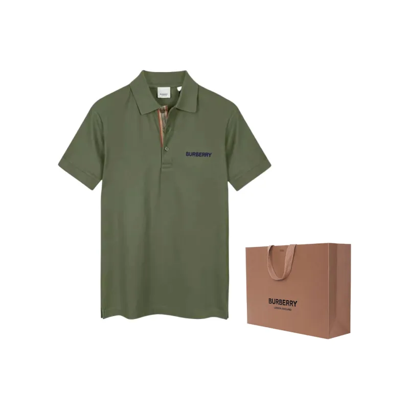 Burberry Polo Shirt Men's Green-2