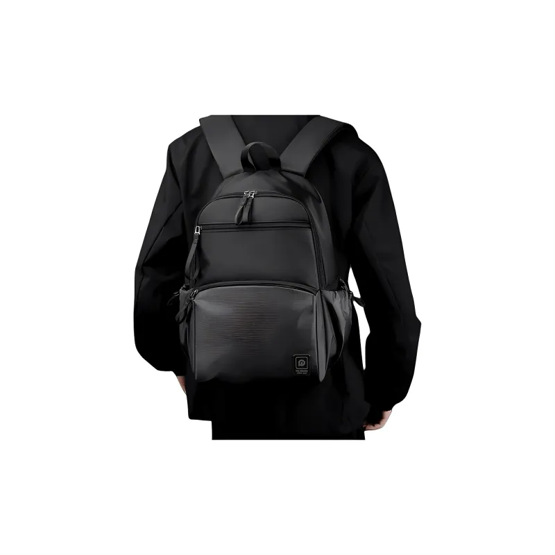 Boniu Nylon Fabric Backpack Regular Unisex Multicolor-3