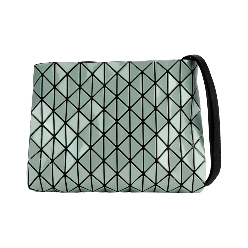 ISSEY MIYAKE Row Metallic Polyvinyl Chloride Resin Shoulder Bag Regular Women's Gray Green-0