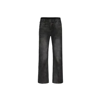 YICHEN Jeans Unisex Black Gray[Water Ripple Summer Thin]