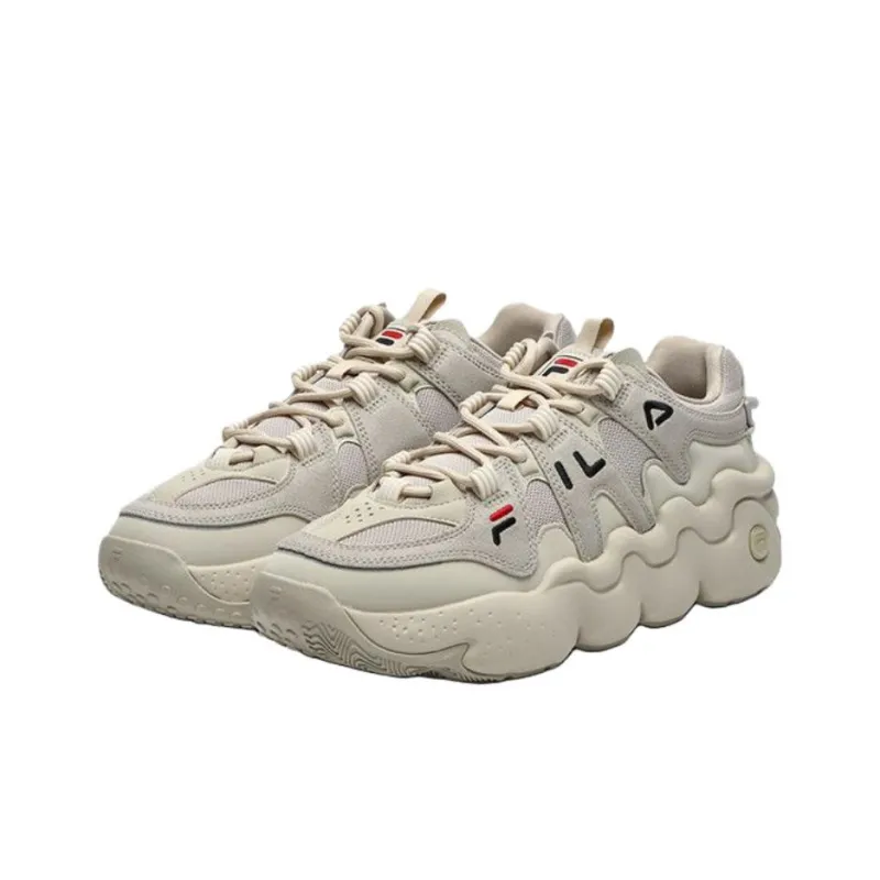 FILA BARRICADE II Anti Slip Wear Resistant Low Top Casual Shoes Men's Beige-1