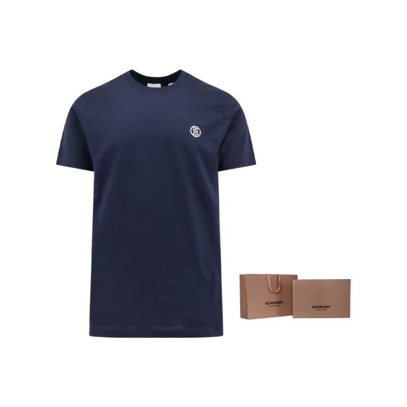 Burberry Logo Embroidered Crewneck T Shirt-6