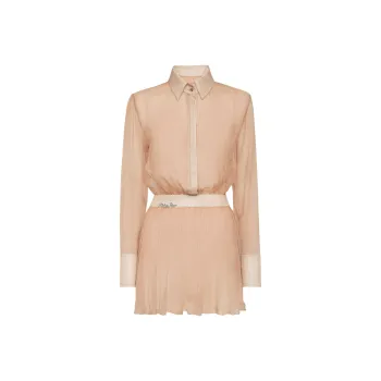 PHILIPP PLEIN SS25 Long Sleeved Dress Women's Pink
