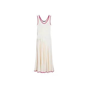 WEEKEND MaxMara Abito Lungo In Enver Satin Sleeveless Dress Women's White