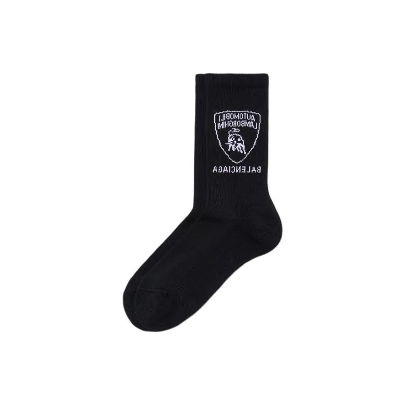 Balenciaga x Automobili Lamborghini Knee High Socks Regular Fit Men's 1 Pack Black-0