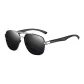 Black Silver Frame Black Gray Lens
