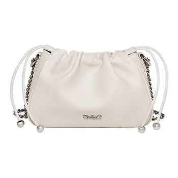 Narandu Cow Leather Shoulder Bag Crossbody Bag Women's Ecru/Oat