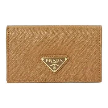 PRADA Cow Leather Wallet Women's Brown