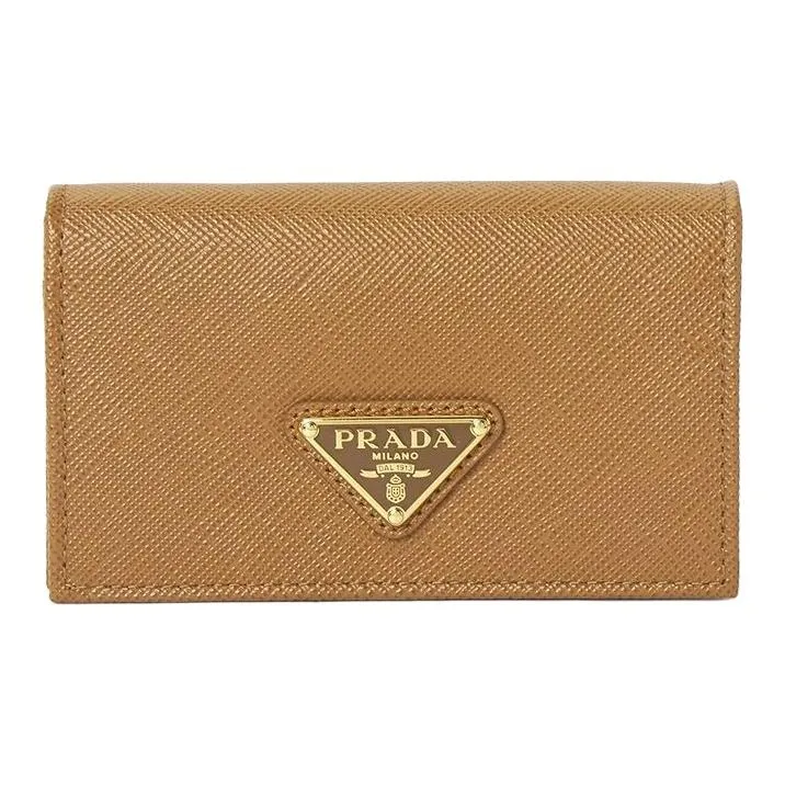 PRADA Cow Leather Wallet Women's Brown-0
