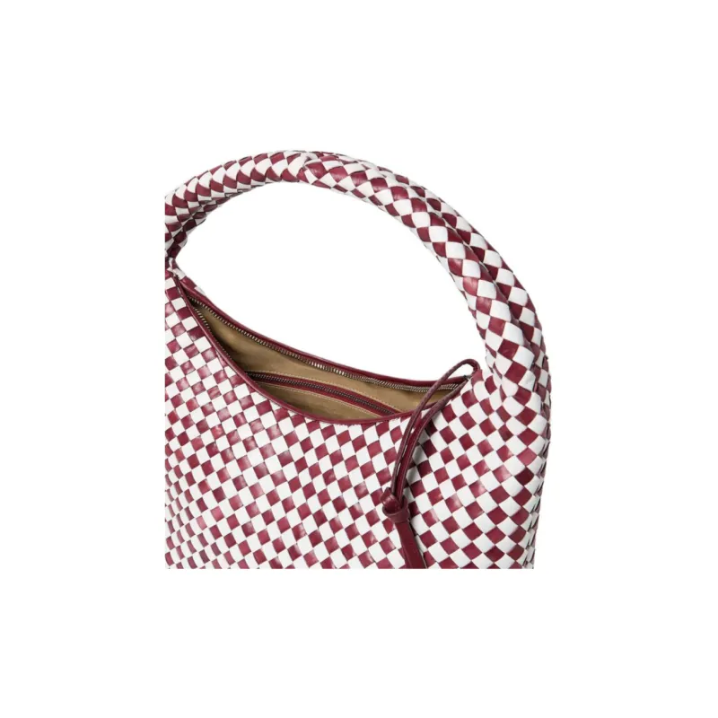 Loeffler Randall Buffalo Leather Handbag Women's Red & White-3