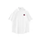 [Stain-Resistant Shirt]White (Skier Chest Logo)