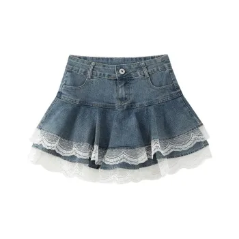 MISSHONEY MH Denim Short Skirts Women's
