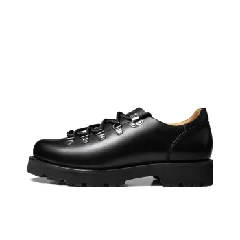 THOM WILLS Trendy Versatile Outdoor Mountaineering Calfskin Derby Shoes Casual Shoes Men's Black