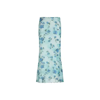 MTHE Casual Long Skirts Women's Rose Floral