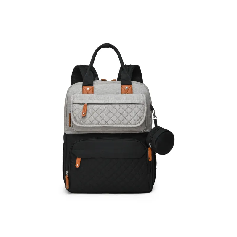 Meow In The Grass Nylon Backpack Unisex Dark Gray/Green & Gray/Light Gray/Blue/Black & Gray/Black-11