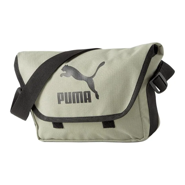 PUMA Fashion Messenger Bag, Shoulder Bag, Crossbody Bag Unisex Vetiver Gray & Black-0