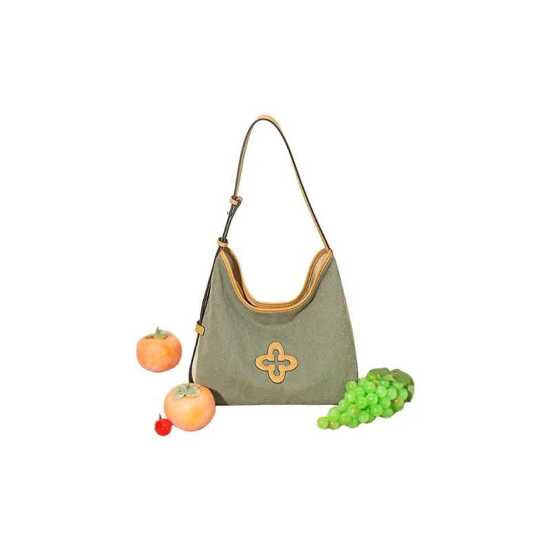 Why Canvas Shoulder Bag Medium Size Women's Multicolor-2
