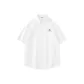 [Starch-Free Shirt]White (Geometric Red Beans Chest Logo)