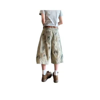 CORNILOT Denim Shorts Unisex Yellow Mud