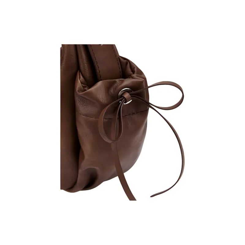 MCMIKO Cow Leather Shoulder Bag Trumpets Women's Vintage Brown-4