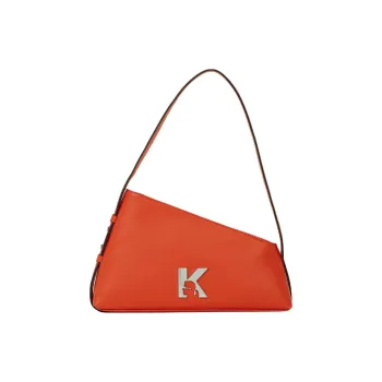 KARL LAGERFELD Recycled Polyurethane Shoulder Bag Women's Carrot Orange