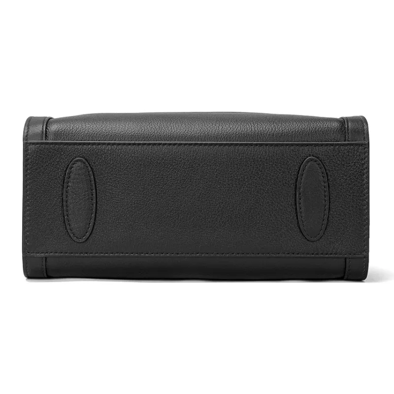 ROBERTA DI CAMERINO Cow Leather Shoulder Bag, Crossbody Bag, Handbag Women's Classic Black/Elephant Gray-4