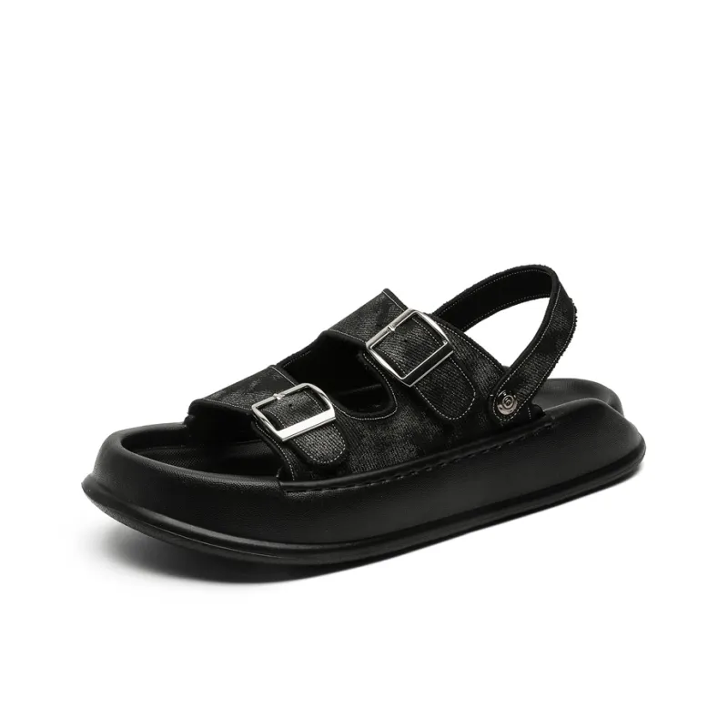 SOBB Beach Sandals Men Black/Blue-0