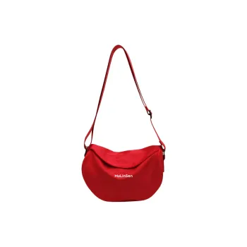 Mulinsen Nylon With Polyester Crossbody Bag, Shoulder Bag Unisex Red/Black