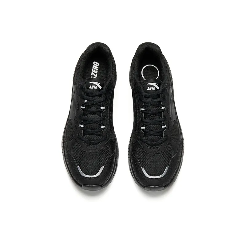 Anta Anti Slip Wear Resistant Low Top Casual Shoes Women's Basic Black-2